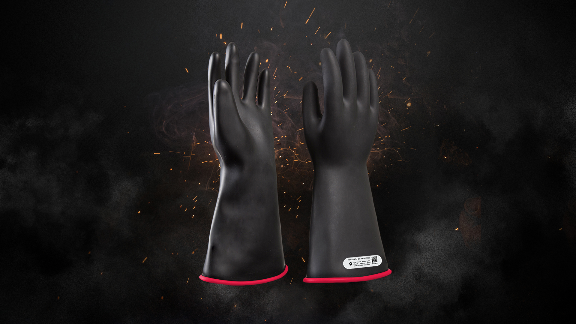 Class 1 Gloves Black Over Red